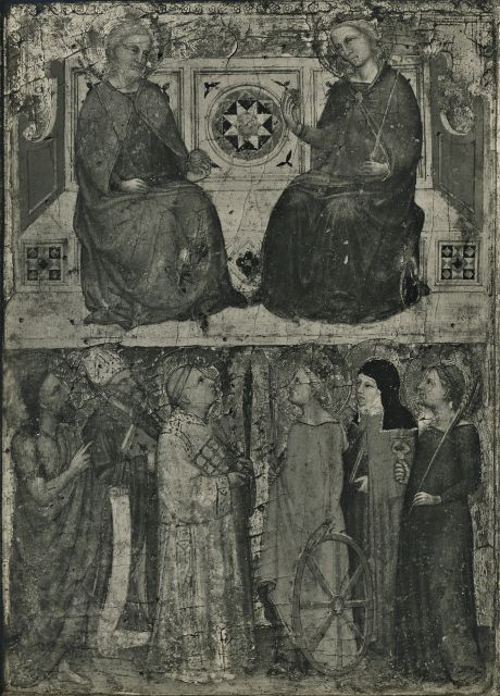 National Gallery, London — Giovanni da Milano - sec. XIV - Cristo e la Madonna in trono e santi — insieme